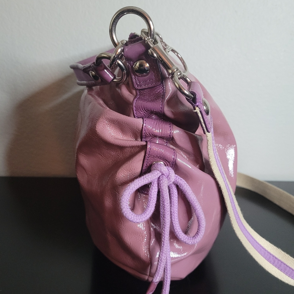Coach Poppy Patent Leather Jazzy Convertible Shoulder Bag/ Crossbody Bag - Picture 9 of 16